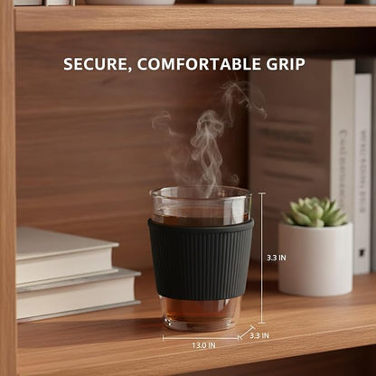 1 Pack Silicone Cup Sleeve for Handleless Mugs, Textured Grip Cover for - Image 3