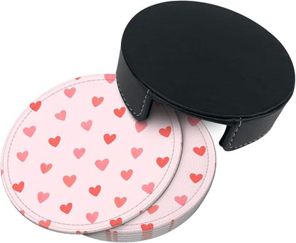 Cute Pink Heart Coasters for Drinks, Drink Coaster - Image 7