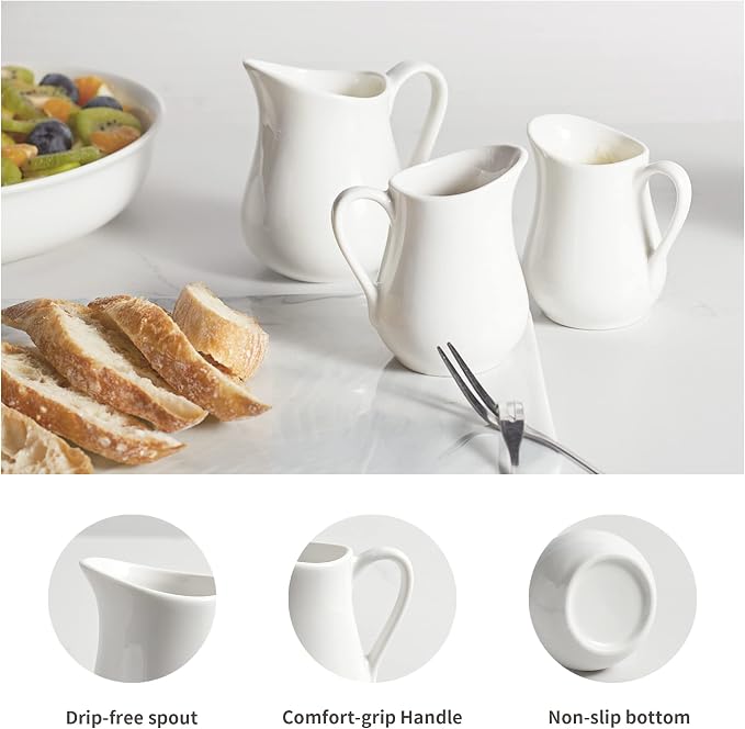 Gurygo 4 Pack 4 Oz Classic White Creamer - Image 4
