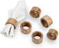MyGift Set of 6 Acacia Wood Round Napkin Rings, Rustic Dinner Table Decor | by MyGiftHome
