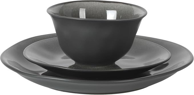 Gibson Elite Port Barton Plates and Bowls Sets, 12-Piece Stoneware Dinnerware - Image 8