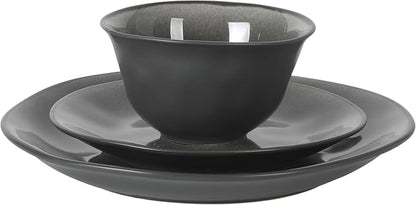 Gibson Elite Port Barton Plates and Bowls Sets, 12-Piece Stoneware Dinnerware - Image 8