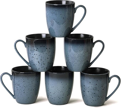 Yeacccng Modern Minimalist Coffee Mugs Set of 6, Cappuccino Cups Set, 16 Oz by Yeacccng