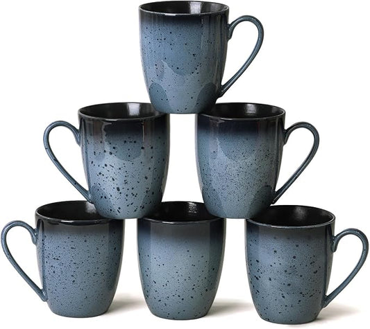 Yeacccng Modern Minimalist Coffee Mugs Set of 6, Cappuccino Cups Set, 16 Oz by Yeacccng