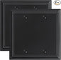 2-Pack Double Blank Wall Plate, Durable Natural Bamboo Fiber Wall Plate Cover,Black 1 Gang Wall Plate for Unused Outlets/Switches