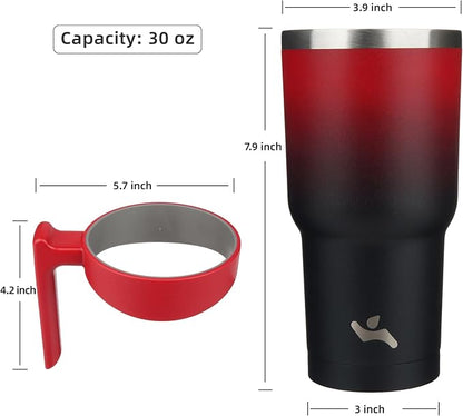 Konokyo 30 oz Tumbler with Handle and Straw, Insulated Travel Mug | Mystic - Image 4