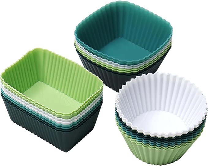 24 Pcs Silicone Lunch Box Divides, Lunch Accessories, 3 Shapes | Reusable by Pharamat