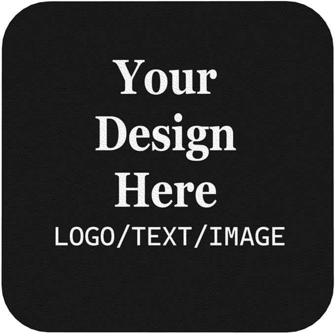 Custom Coasters with Logo Personalized Leather Coasters Bulk | Customized by Handmade