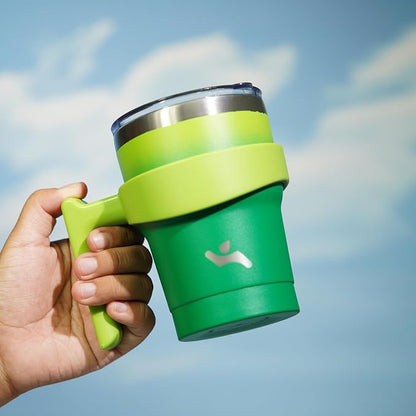 Konokyo 10 oz Tumbler with Handle and Straw, Insulated Travel Mug | Matcha - Image 5