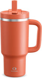 ENCOOL 32 oz Tumbler with Handle and Straw: Stainless Steel Insulated Tumbler by ENCOOL