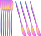 10 Pack Rainbow Cheese Spreader Knife, Stainless Steel Butter Spreader by Uniturcky
