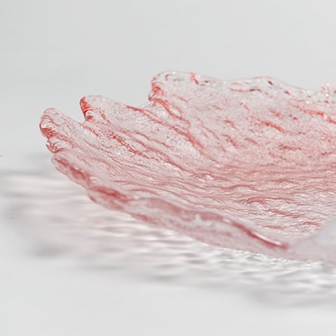 Lead-Free Crystal Glass Irregular Plate Coasters, Gradient Blue Design - Image 3