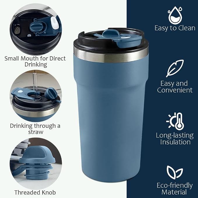 SPLMIFA Travel Coffee Mugs Leak-Proof, Reusable Coffee Cups - Image 2