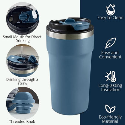 SPLMIFA Travel Coffee Mugs Leak-Proof, Reusable Coffee Cups - Image 2
