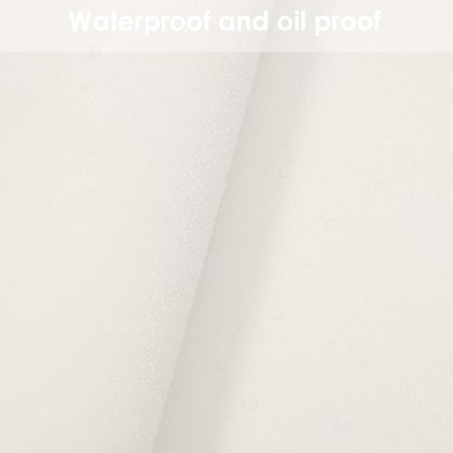 Round Table Pad, 1.8mm Thick, Dia.24 Inch, Leather Table Cover, Dining Table Protector, Table Top Protector (White+White)