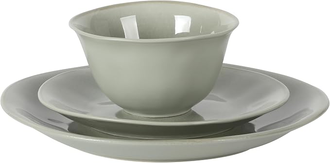 Gibson Elite Port Barton Plates and Bowls Sets, 12-Piece Stoneware Dinnerware - Image 9