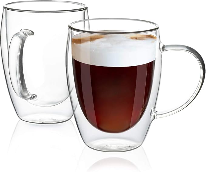 MEWAY 12oz/2 PACK Coffee Mugs, Cappuccino by MEWAY