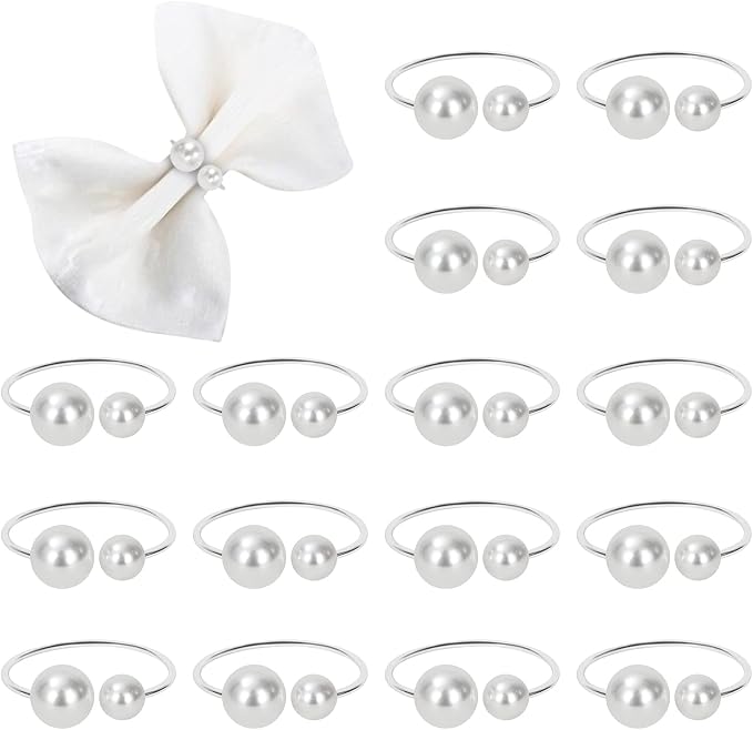 KPOSIYA Pearl Napkin Rings by KPOSIYA