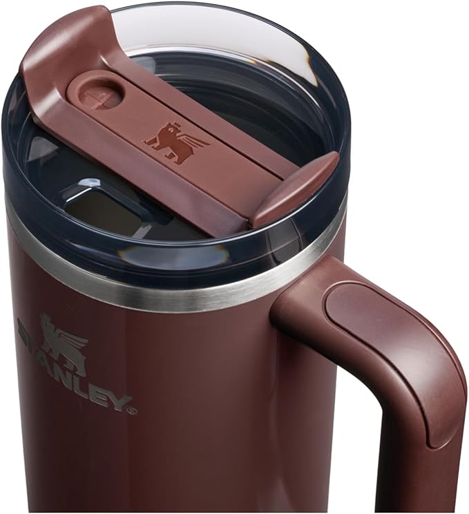 STANLEY Quencher H2.0 Flow State Tumbler, 30 oz, Mahogany Gloss | Handle and - Image 2