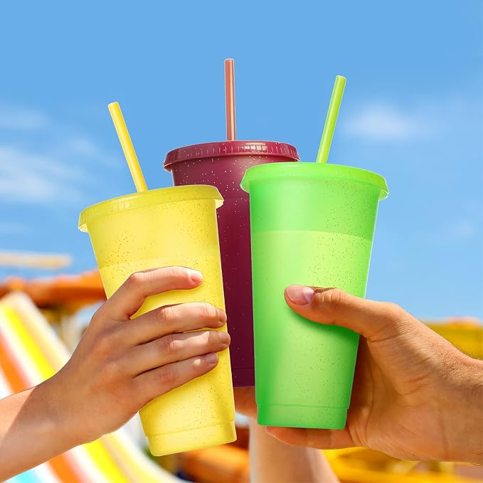 Honeydak 15 Pack Tumbler with Straw and Lid Bulk Cups - Image 7