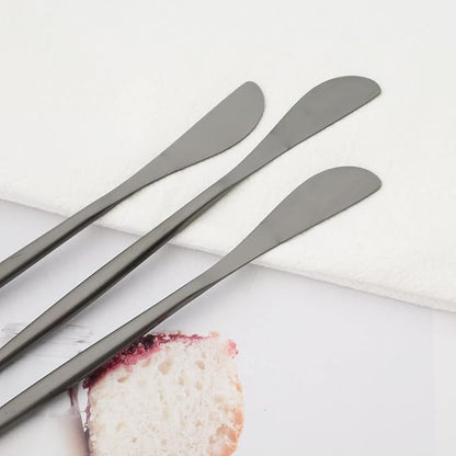 10 Pack Black Cheese Spreader Knife, Uniturcky Stainless Steel Butter Spreader - Image 7