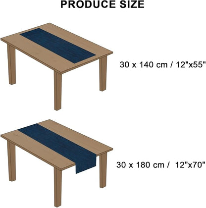 Table Runner 55 Inches Long, Vinyl Woven Heatproof Table Runners | Washable - Image 9