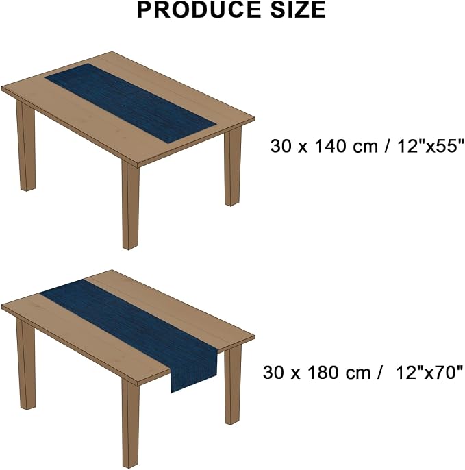 Table Runner 72 Inches Long, Vinyl Woven Heatproof Table Runners | Washable - Image 9