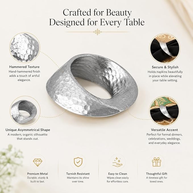 Mobius Metal Napkin Rings - Image 5