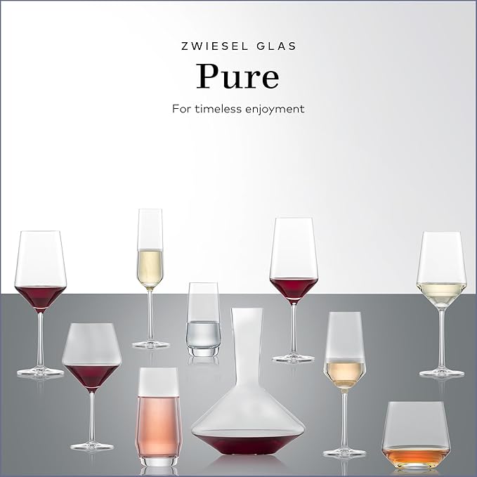 ZWIESEL GLAS Pure Riesling White Wine Glass (Set of 6), Wine Glasses for White Wine, Dishwasher-Safe Tritan Crystal Glasses, Made in Germany (10 Ounce)
