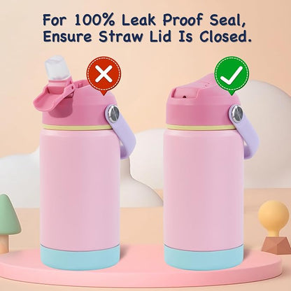 12oz Kids Water Bottle 2 Pack, Stainless Steel Insulated Water Bottle - Image 6