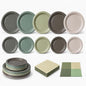 Sage Green and Beige Party Supplies, Disposable Dinner Plates, Dessert Plates by RVXHUA