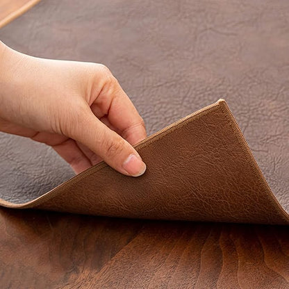 Waterproof PU Leather Table Runner, 20×39 Inch Vintage Coffee/Tea Mats - Image 6