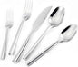 Silverware Set 60-Piece Hand Forged Stainless Steel Cutlery, Mirror Silver Thick Hexagon Handle Flatware Sets, Service for 12