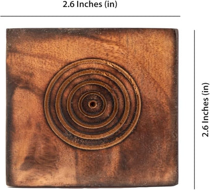 Wooden Coasters Set of 6 (Unique Chair Design) - Wood Coasters for Drinks - Square Design is Perfect for Coffee Table, Dining Table & Bar Use - Premium Drink Coasters Small Size