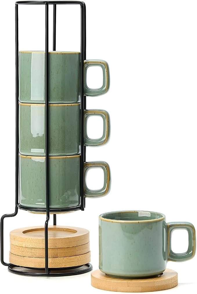 LUKA Porcelain Stackable Espresso Cups by LUKA