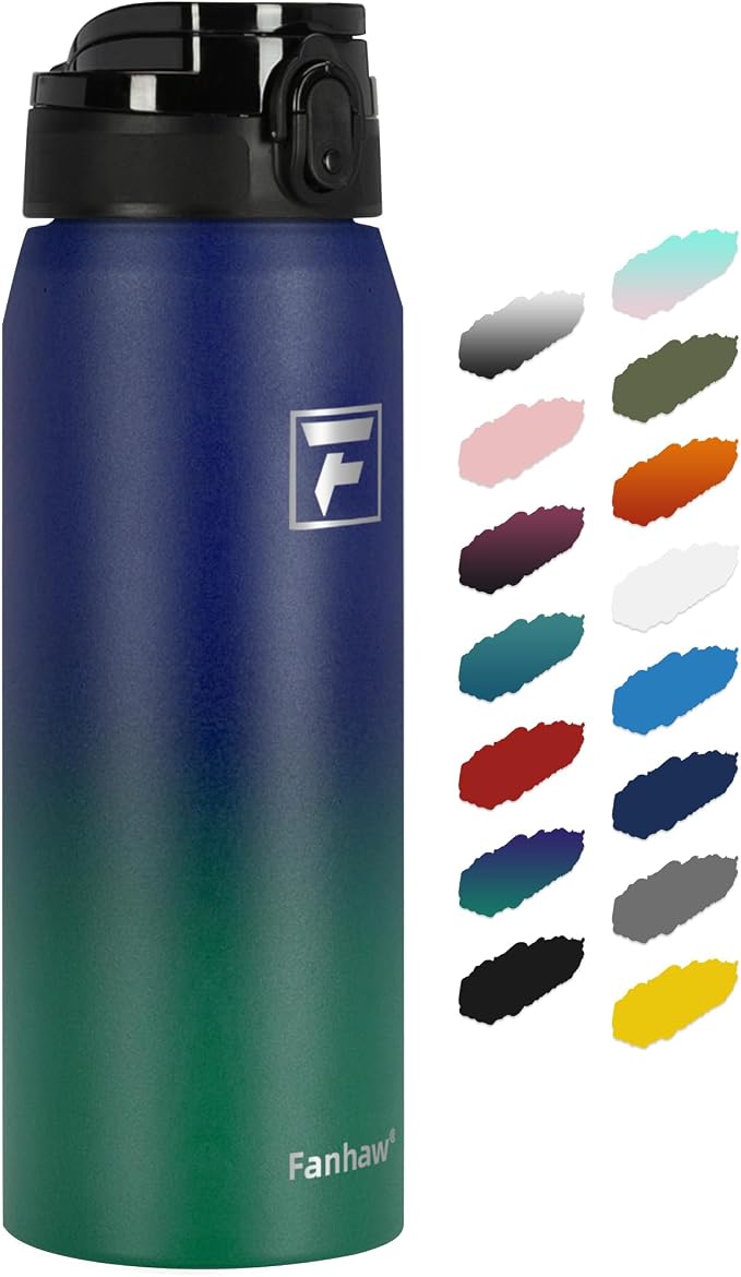 Fanhaw 24 oz Insulated Stainless Steel Water Bottle by FANHAW