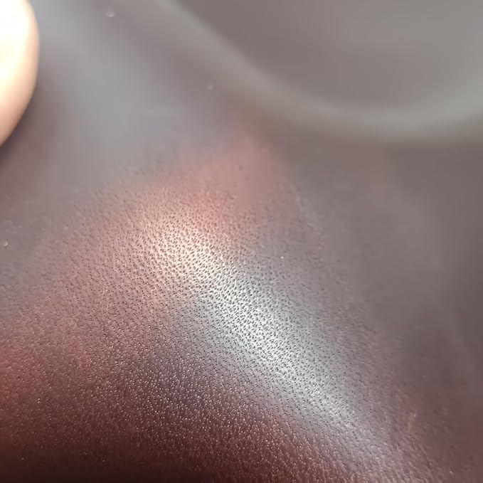 Full Grain Genuine Leather, Oil Wax Brown, 11cm Circular Coasters 5 pcs | - Image 5