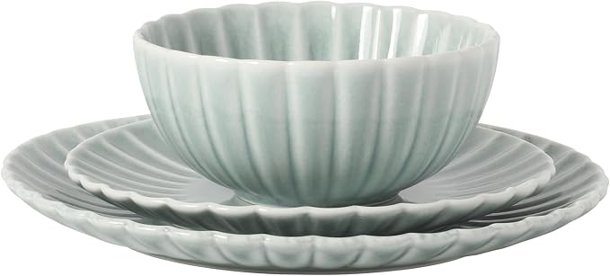 Gibson Elite Peach Orchard 12-Piece New Bone China Dinnerware Set Service - Image 10