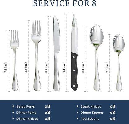 Astercook Silverware Set 48-Piece Flatware - Image 6