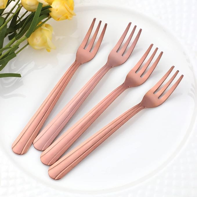 Oyster Fork Set of 12, 5.4 Inch Stainless Steel Cocktail Forks, 3 Tines Mini - Image 3