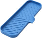 Silicone Bathroom Soap Dishes with Drain Spout-Bathroom and Kitchen Sink Organizer,Sponge Holder,Dish Soap Tray,Perfect for Dispenser,Scrubber,Bottle,Cup on Sink or Counter-Lichen Blue 12"×4"