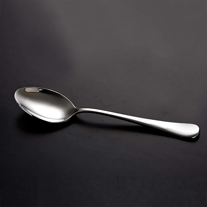 VANRA 4-Piece Children Spoons Stainless Steel Kids Dinner Spoons Child Silver - Image 3