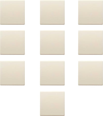 10 4" Square Ceramic Coasters Set - Cork Bottom, Serve Ware - Natural