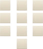 10 4" Square Ceramic Coasters Set - Cork Bottom, Serve Ware - Natural