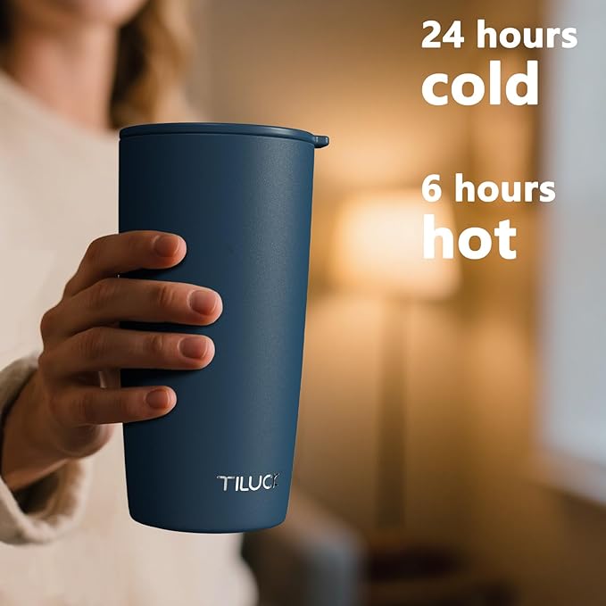 TILUCK 20 oz Insulated Coffee Tumbler - Image 3
