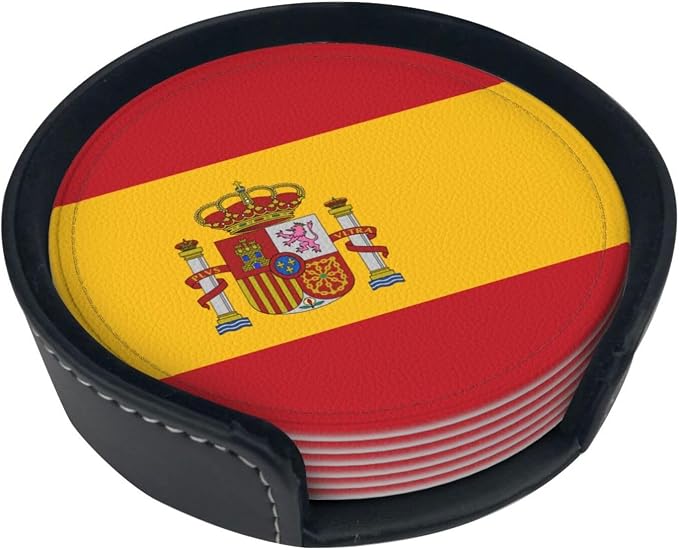 Spanish Flag Coasters for Drinks by Unknown