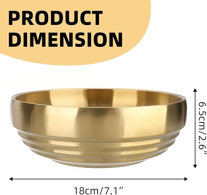 7.4 inch Gold Decorative Bowl for Home Decor - Image 2