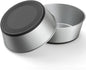 304 Stainless Steel Dog Bowls Set of 2, Anti Rust Metal & Non Slip Rubber Base, Heavy Duty Large Feeding Dishes, Food Grade BPA Free, Food and Water Bowl for Medium Dogs (48oz, 6cup)
