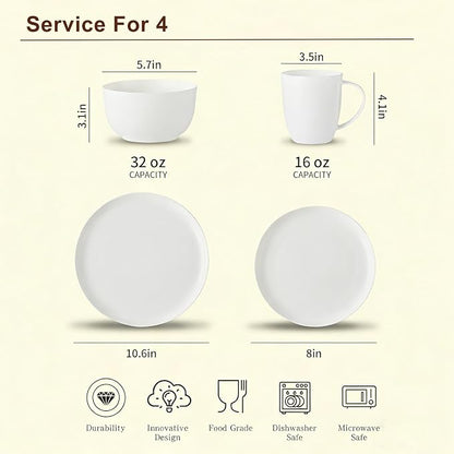 16 Piece Bone China Dinnerware Sets - Image 4