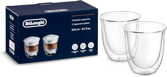 De'Longhi 5513214601 Cappuccino Glasses, 270 milliliters by Unknown